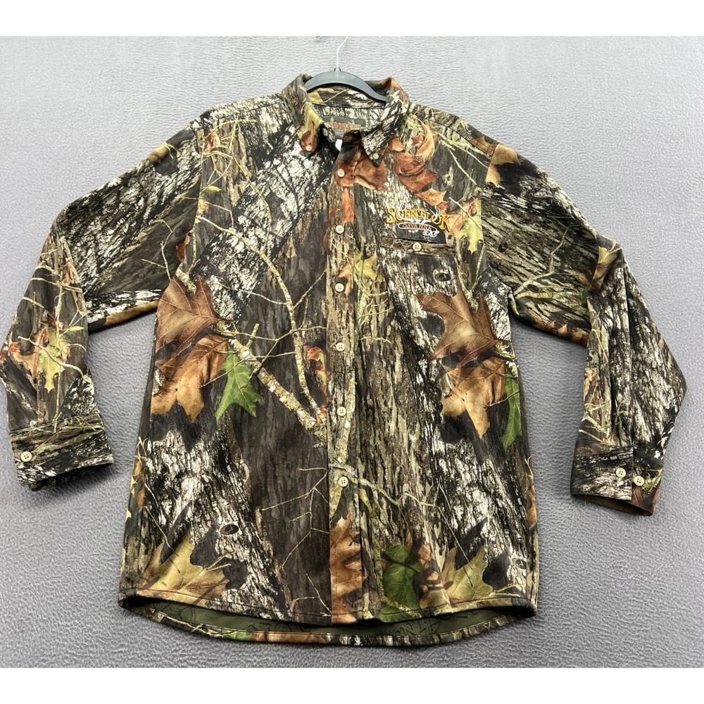 ScentLok Shirt Men's Large Camo Savanna EXT Mossy Oak Break Up Hunting